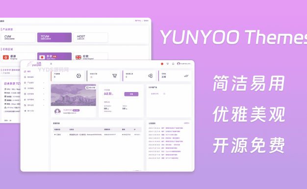 魔方财务 YUNYOO 购物车+会员中心模板